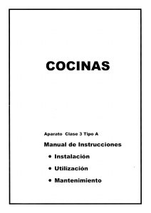 Manual de uso Benavent CBP5W Cocina