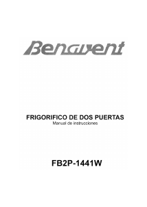 Manual de uso Benavent FB2P1441W Frigorífico combinado