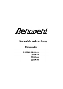 Manual de uso Benavent CBHM100 Congelador
