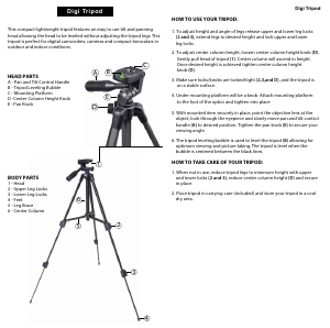 Manual Barska AF11972 Tripod