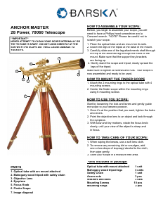 Manual Barska AE10822 Telescope