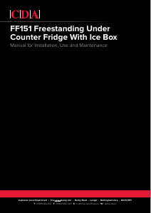 Manual CDA FF151 Refrigerator