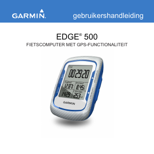 Handleiding Garmin Edge 500 Fietscomputer