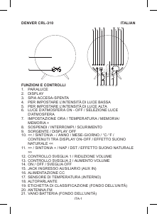 Manuale Denver CRL-310 Wake-up light