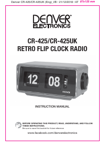 Instrukcja Denver CR-425 Radiobudzik