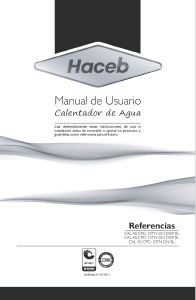 Manual de uso Haceb Assento CPG 10 TN GN AUTO DISP Caldera de gas