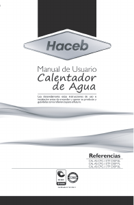 Manual de uso Haceb Assento CPG 10-TF DISP BL Caldera de gas