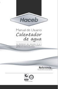 Manual de uso Haceb Assento CPG-5.5TN GN DISP BL Caldera de gas