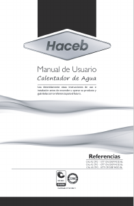 Manual de uso Haceb Assento CPG-13 TF DISP MOD BL Caldera de gas
