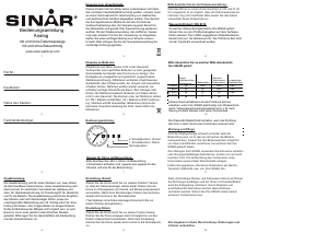 Bedienungsanleitung Sinar XB-31-1 Armbanduhr