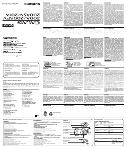 Manual de uso Shimano Calais 200A Carrete de pesca