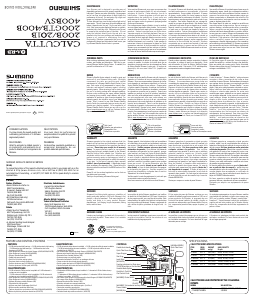 Mode d’emploi Shimano Calcutta 200B Moulinet de pêche