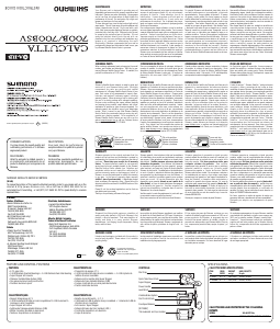 Manual de uso Shimano Calcutta 700B Carrete de pesca