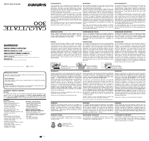 Mode d’emploi Shimano Calcutta TE 300 Moulinet de pêche