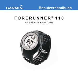 Bedienungsanleitung Garmin Forerunner 110 Sportuhr