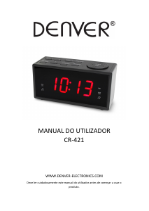 Manual Denver CR-421 Rádio relógio