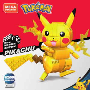 Vadovas Mega Construx set GMD31 Pokemon Pikachu