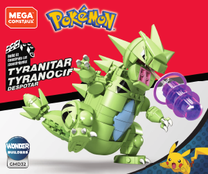 Bruksanvisning Mega Construx set GMD32 Pokemon Tyranitar