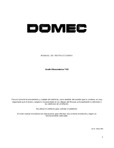 Manual de uso Domec T-02 Placa