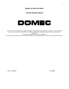 Manual de uso Domec CXCLTSV REFLEX Cocina