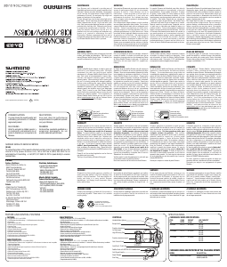 Mode d’emploi Shimano Chronarch 101BPV Moulinet de pêche