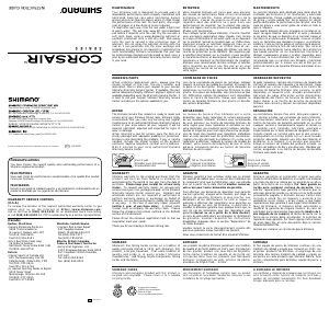 Mode d’emploi Shimano Corsair 200A Moulinet de pêche