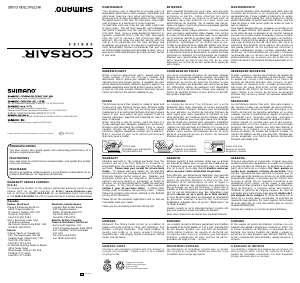 Manual de uso Shimano Corsair 300A Carrete de pesca