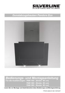 Bedienungsanleitung Silverline PAW 600 W Pandora Eco Dunstabzugshaube