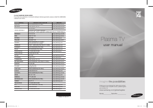 Priročnik Samsung PS42A457P1D Plazemski televizor