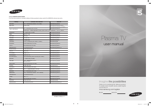 Manuale Samsung PS50B530S2W Plasma televisore