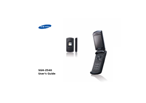 Handleiding Samsung SGH-Z540V Mobiele telefoon