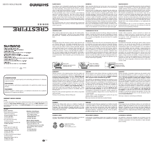 Manual de uso Shimano Crestfire 100D Carrete de pesca