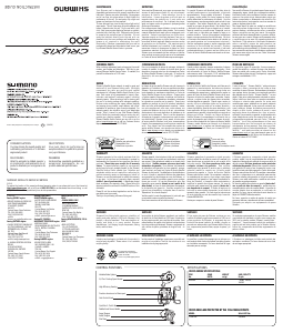 Mode d’emploi Shimano Cruxis 200 Moulinet de pêche