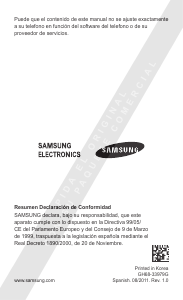 Manual de uso Samsung GT-S5260P Teléfono móvil