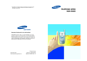 Manual de uso Samsung SGH-E600 Teléfono móvil