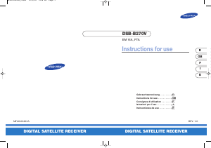 Bedienungsanleitung Samsung DSB-B270V Digital-receiver