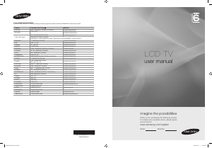 Manual Samsung LE37B651T3P LCD Television