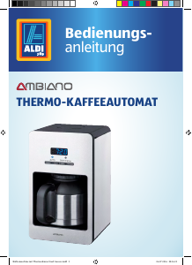 Bedienungsanleitung Ambiano GT-TCM-03 Kaffeemaschine