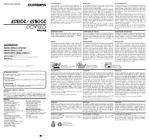 Manual de uso Shimano Curado 200BSF Carrete de pesca