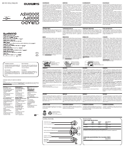 Manual Shimano Curado 200DHSV Carreto pesca