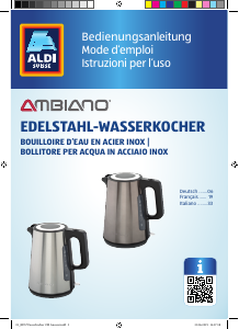 Bedienungsanleitung Ambiano GT-WKEDS-07-CH Wasserkocher