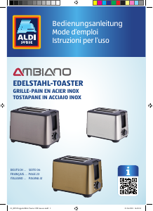 Bedienungsanleitung Ambiano GT-Tds-eds-07 Toaster