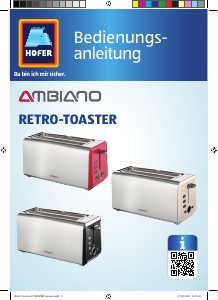 Bedienungsanleitung Ambiano GT-Tdls-e-02 Toaster