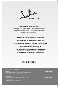 Manual de uso Jata BT1056 Batidora