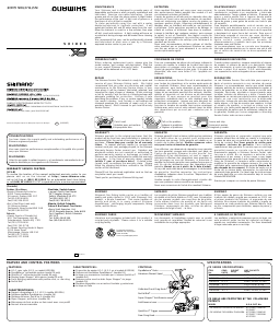 Handleiding Shimano FX 1000FA Vismolen