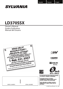 Manual de uso Sylvania LD370SSX Televisor de LCD