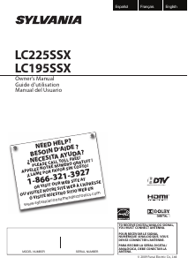 Mode d’emploi Sylvania LC225SSX Téléviseur LCD