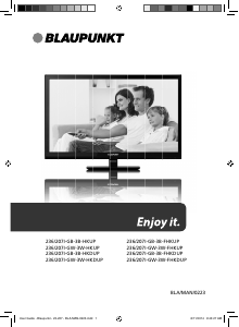 Manual Blaupunkt 236/207I-GB-3B-FHKDUP-UK LED Television