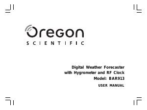 Manual Oregon BAR 913 Weather Station