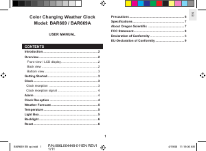 Manual Oregon BAR 669 Weather Station